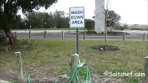 Wash down at boat ramp under Lanier bridge boat wash down under sidney lanier bridge in brunswick ga